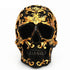 Golden Carving Black Skull Sculpture